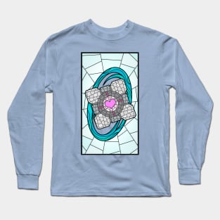 Portal Stained Glass (Blue) Long Sleeve T-Shirt